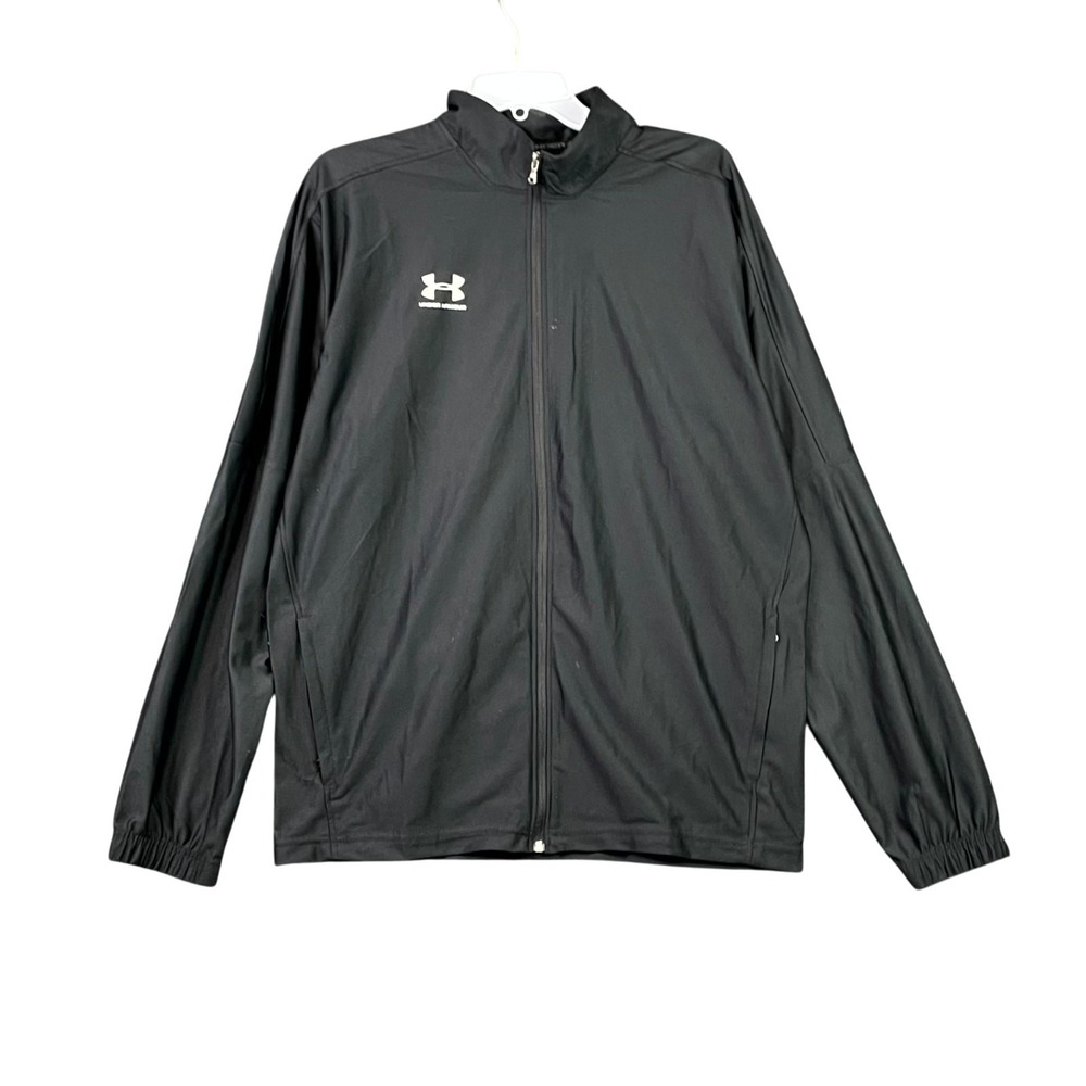 Under Armour Track Jacket Men's XL Mock Neck Full Zip Fitted Athletic Warm Up